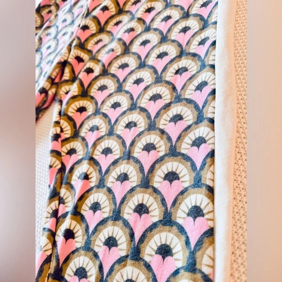 WILDFOX Cream & Pink Hearts Joggers Sweatpants - Picture 8 of 11